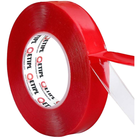 ETIPL Red Polyester Tape Double Side 1 Roll (72mmX30mtr)